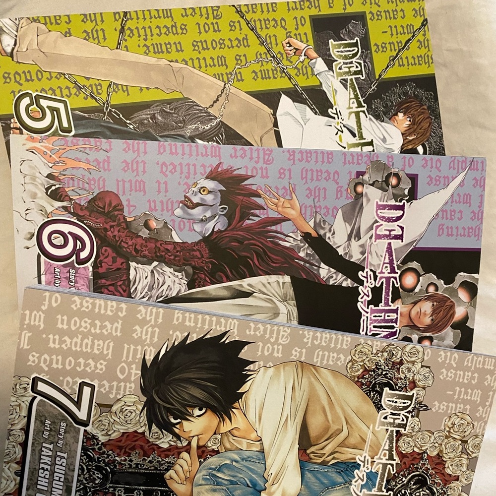 deathnote manga!! volumes 5,6,7